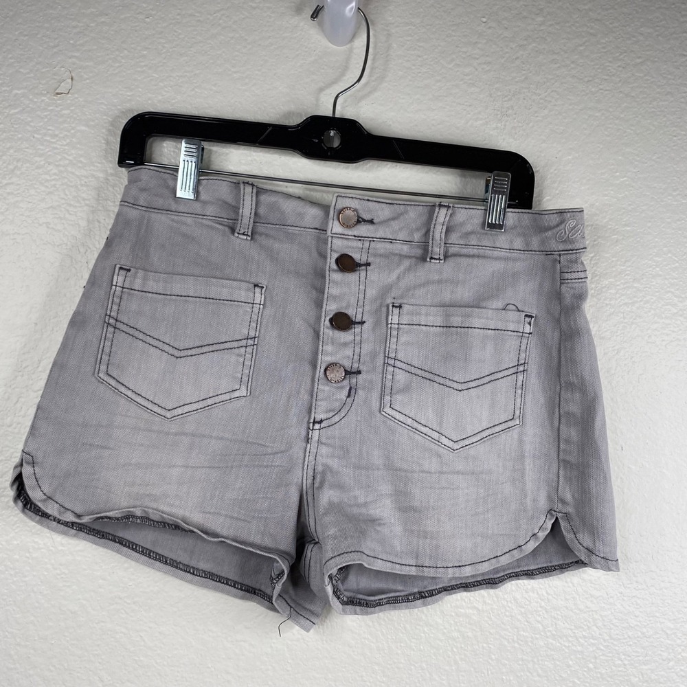 Vintage O'Neill Shorts Women's Button Fly Front Pockets Gray Size 29 Beach 90's